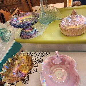 Fenton Iridescent Pink and Purple Carnival Glass Collection